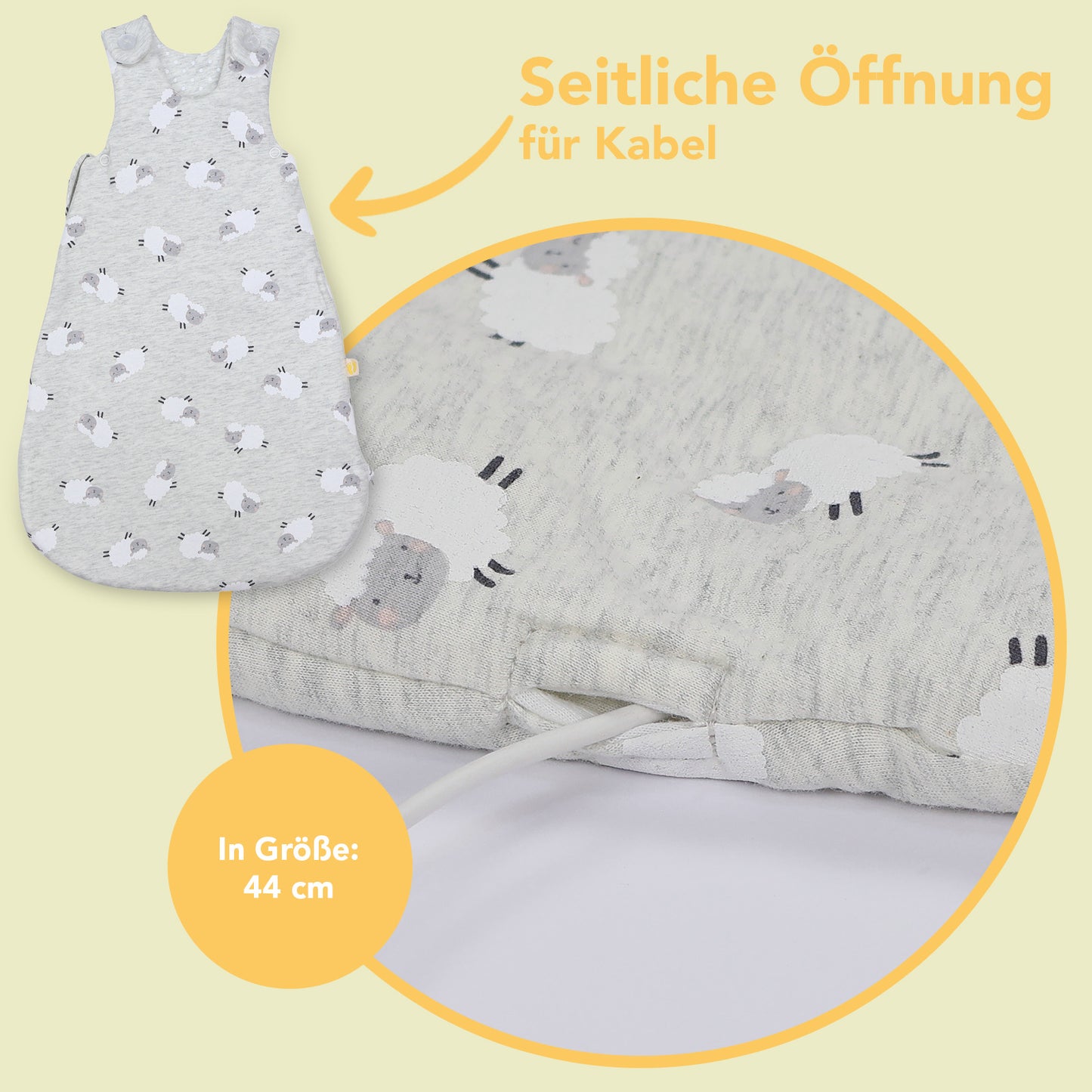 Babyschlafsack 2.5 TOG_Schäfchen_Detailaufnahme3_1205
