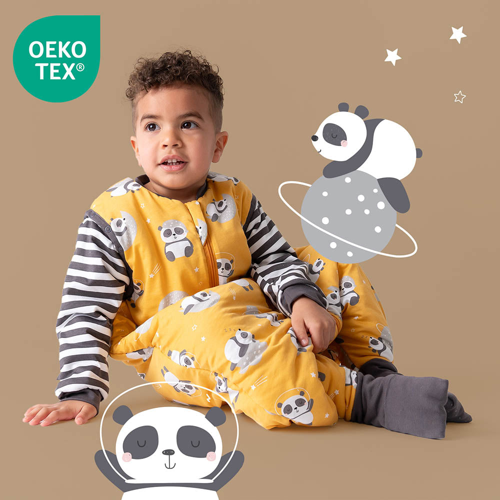 Schlafsack mit Füßen und umklappbaren Bündchen 2.5 TOG_Panda_OEKOTEX_461