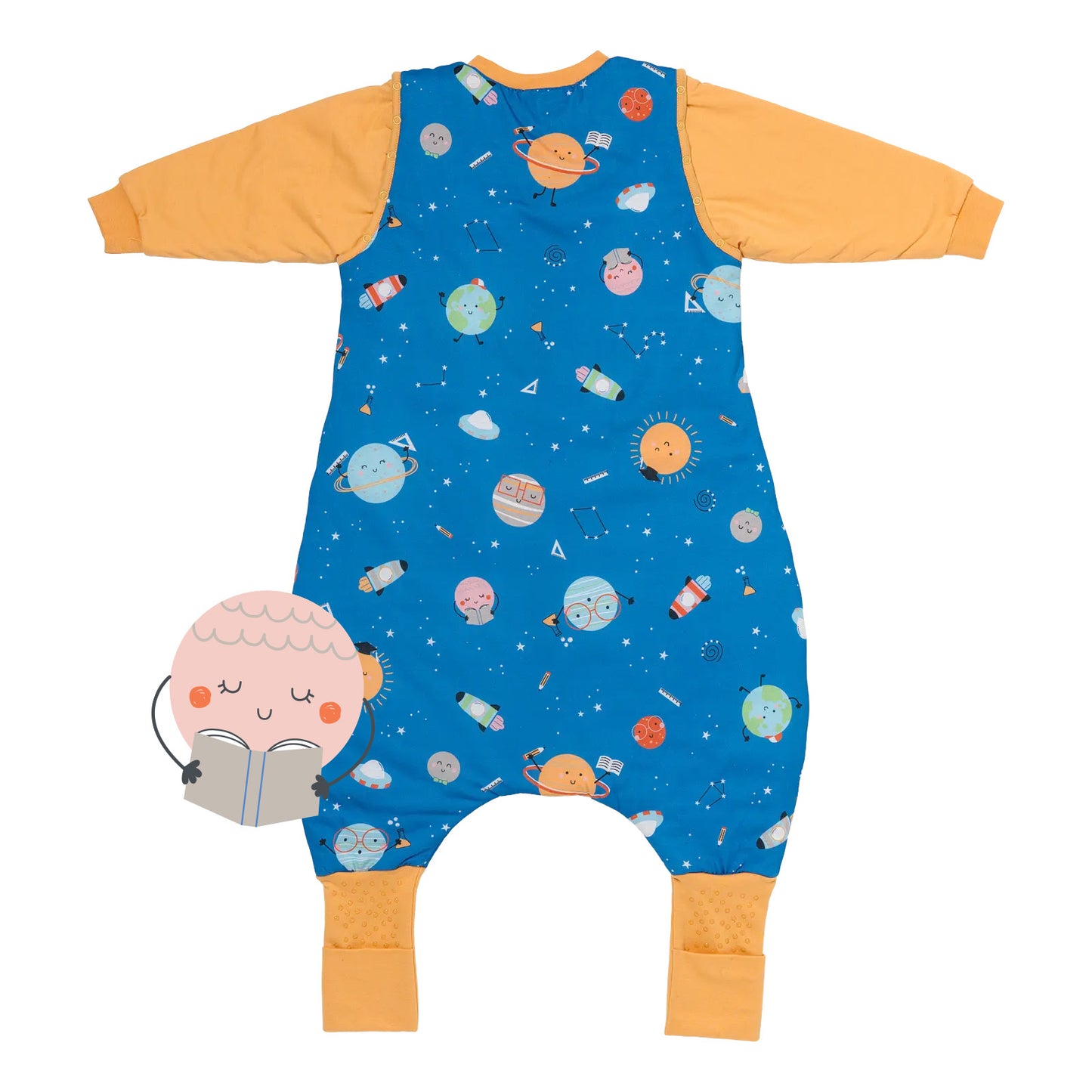 Schlafsack mit Füßen und umklappbaren Bündchen, 2.5 TOG