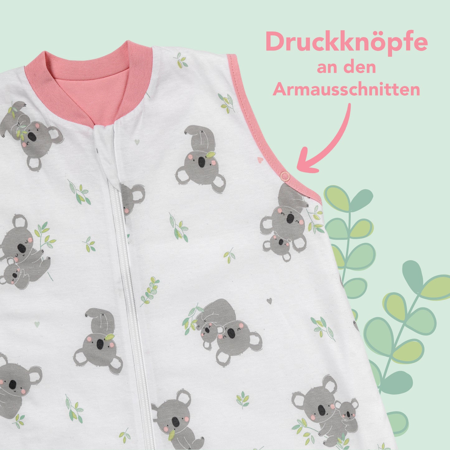 Schlafsack mit Füßen und umklappbaren Bündchen 1.0 TOG