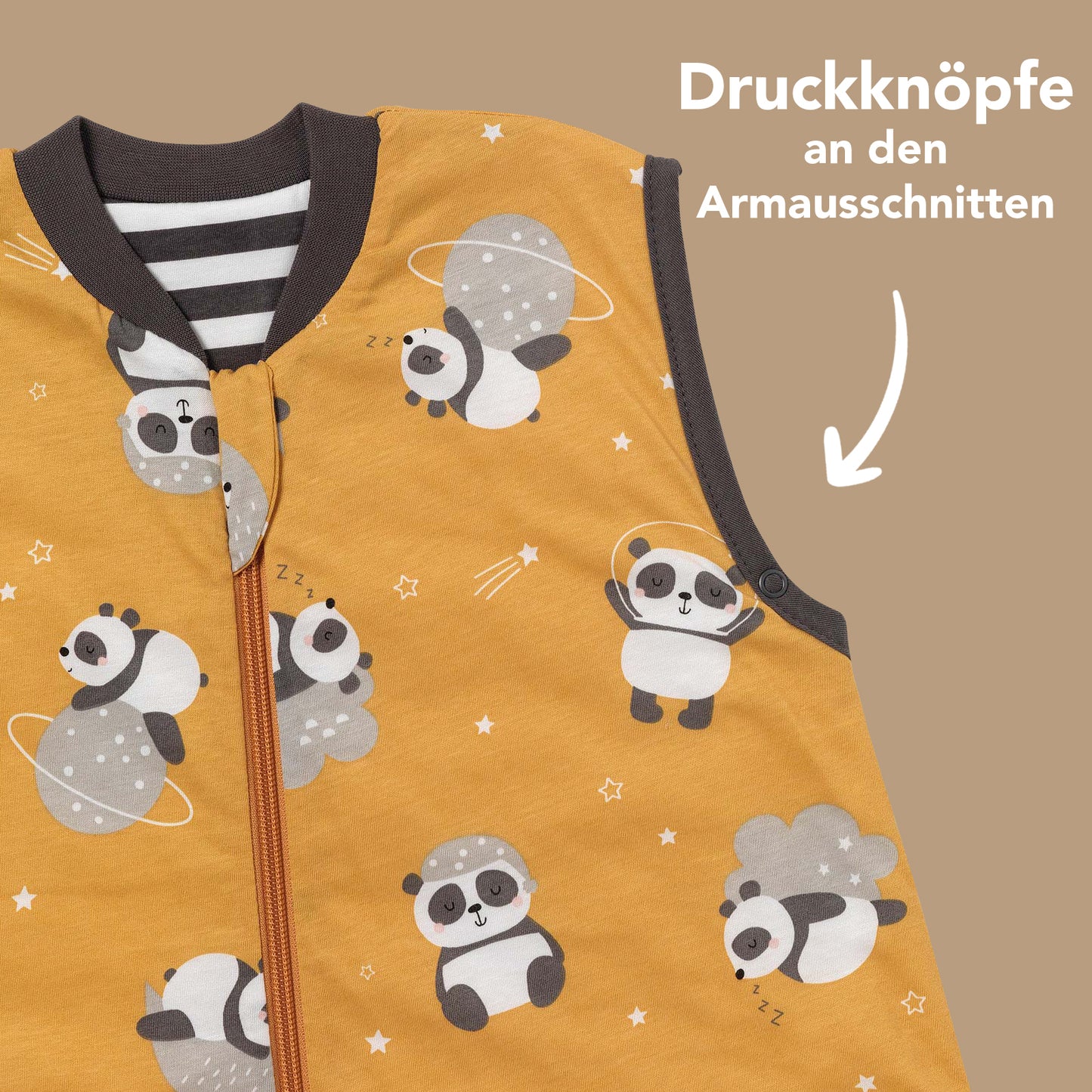 Schlafsack mit Füßen und umklappbaren Bündchen 1.0 TOG