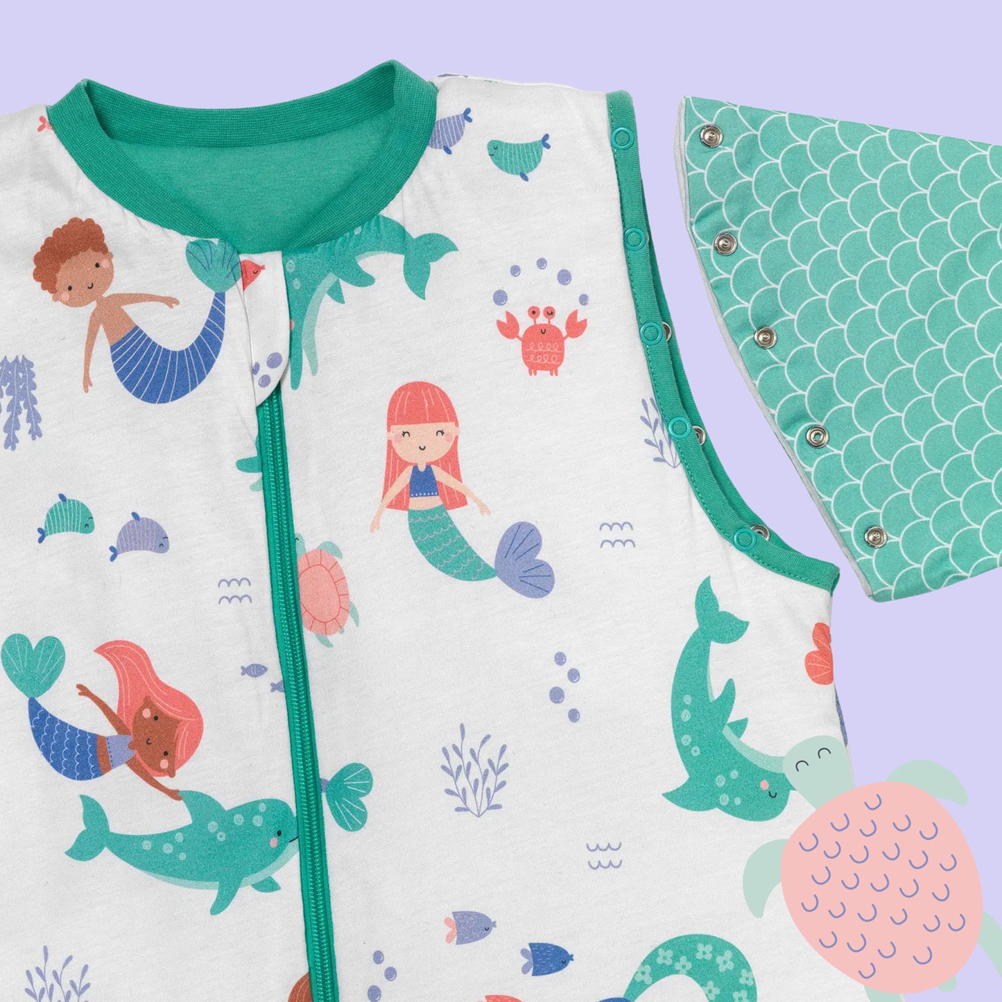 Schlafsack mit Füßen und umklappbaren Bündchen, 2.5 TOG