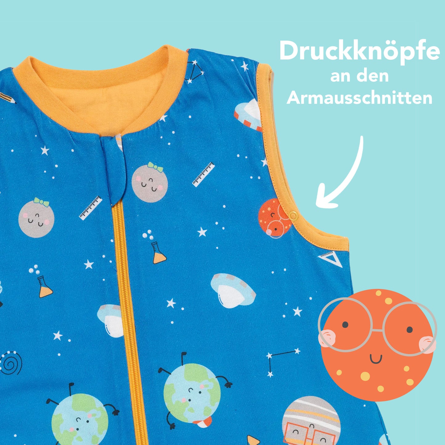 Schlafsack mit Füßen und umklappbaren Bündchen 1.0 TOG