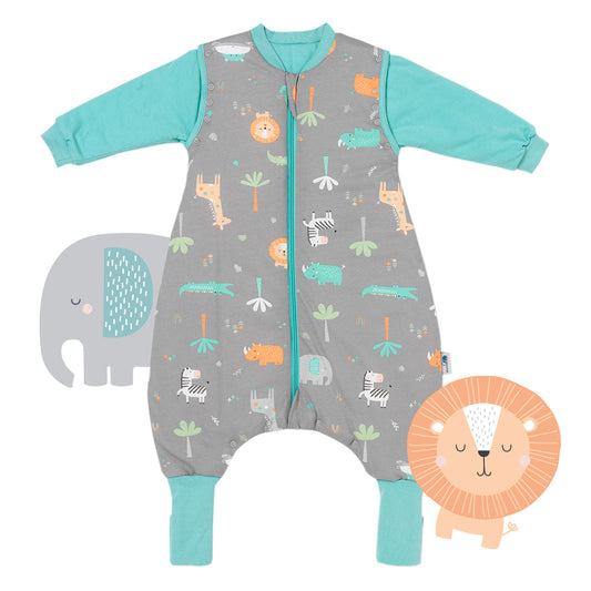 Schlafsack mit Füßen, umklappbaren Bündchen und Ärmeln, 1.0 TOG