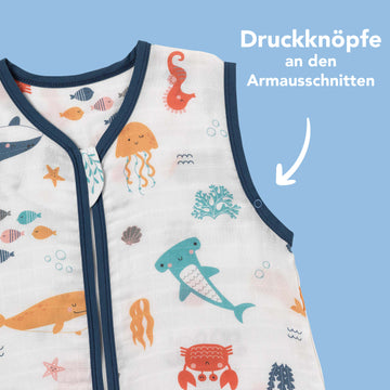 muselin schlafsack Musselin Schlafsack mit Füßen, 0.5 TOG