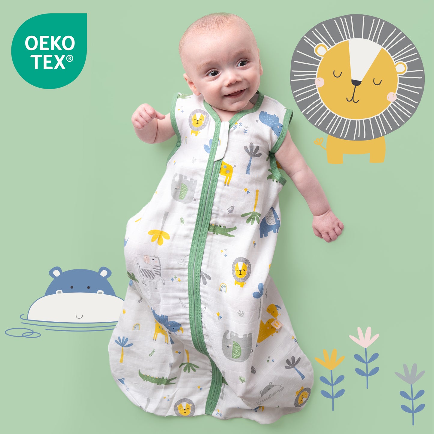 Musselin Babyschlafsack, 0.5 TOG