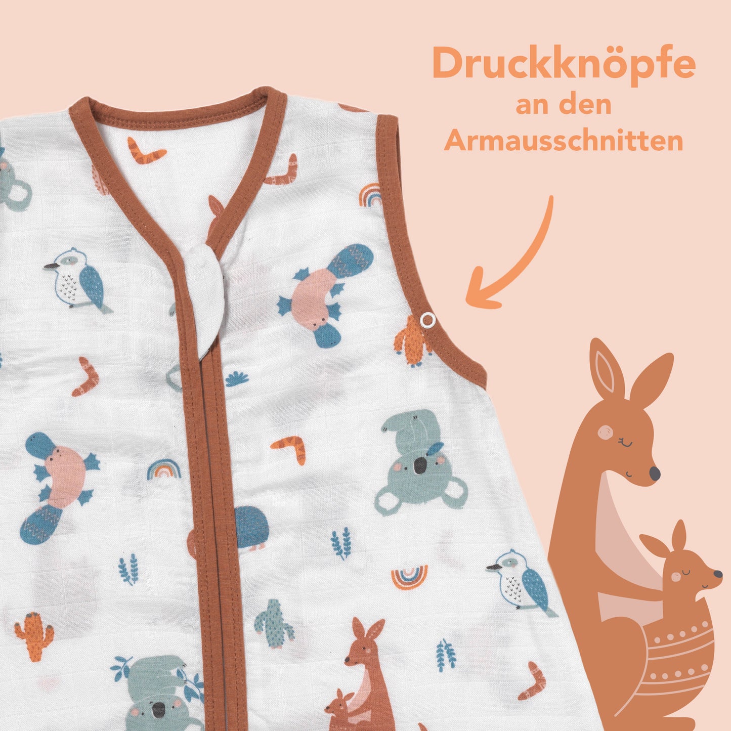 Musselin Babyschlafsack, 0.5 TOG