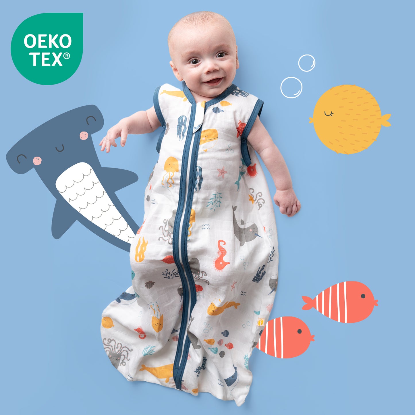 Musselin Babyschlafsack, 0.5 TOG