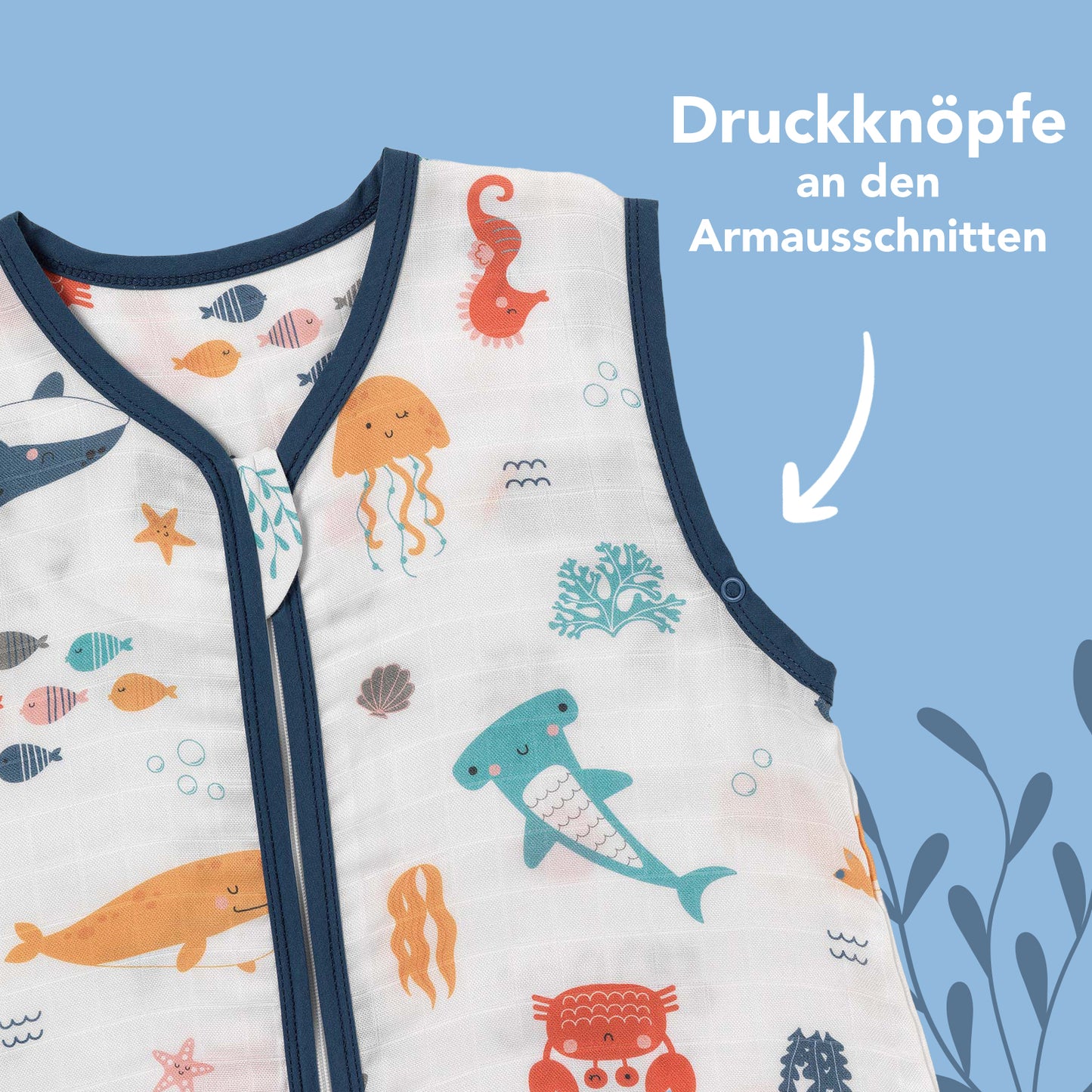Musselin Babyschlafsack, 0.5 TOG