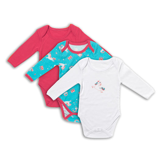 Bio Baby-Bodys langarm 3er-Pack - (Bild-1)