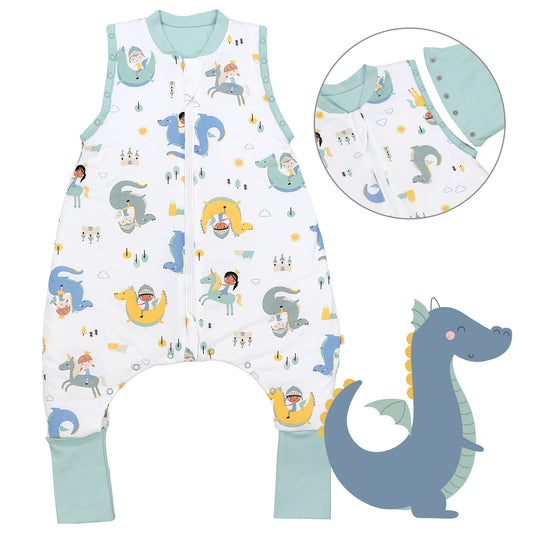 Schlafsack mit Füßen umklappbaren Bündchen und Ärmeln 1.0 TOG_Fantasia_Vorderseite mit Armausschnitt_1182