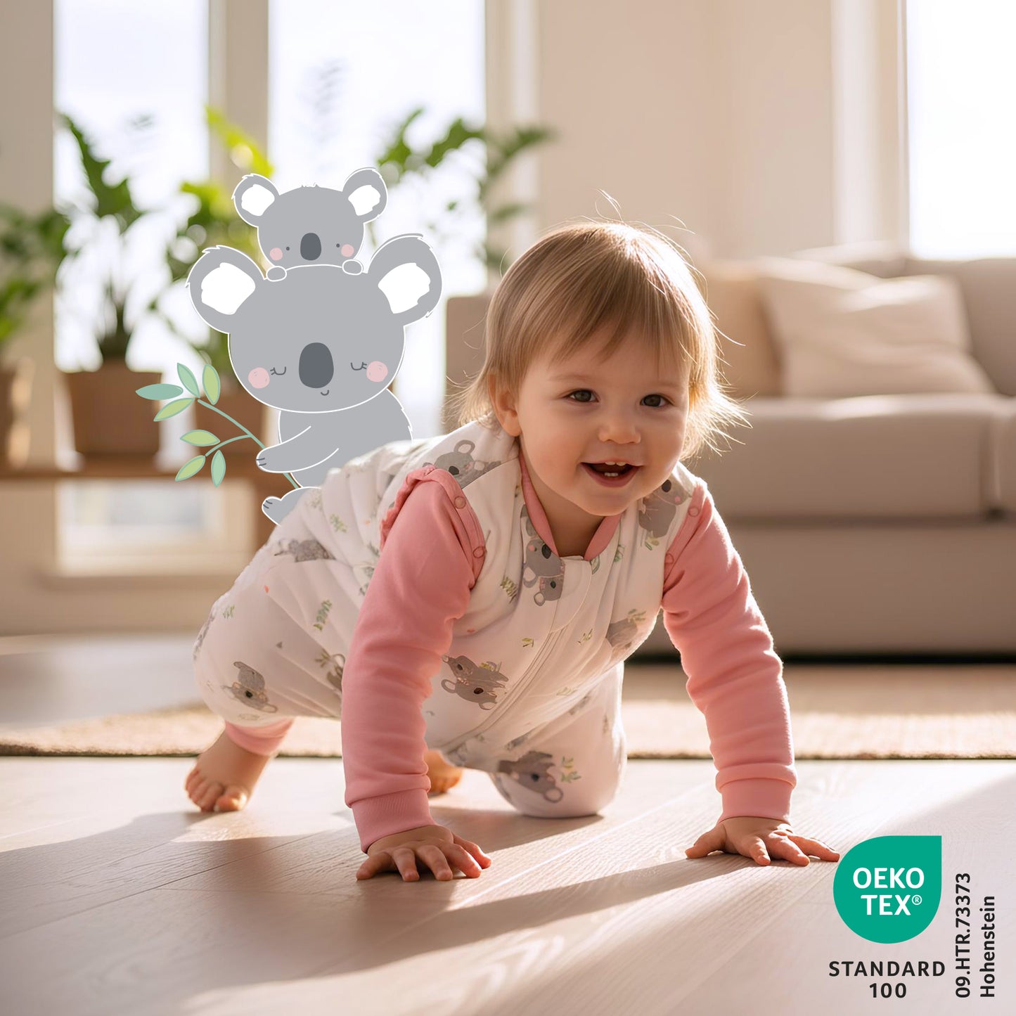 Schlafsack mit Füßen umklappbaren Bündchen und Ärmeln 1.0 TOG_Koala_1182_2 - (Bild-33)