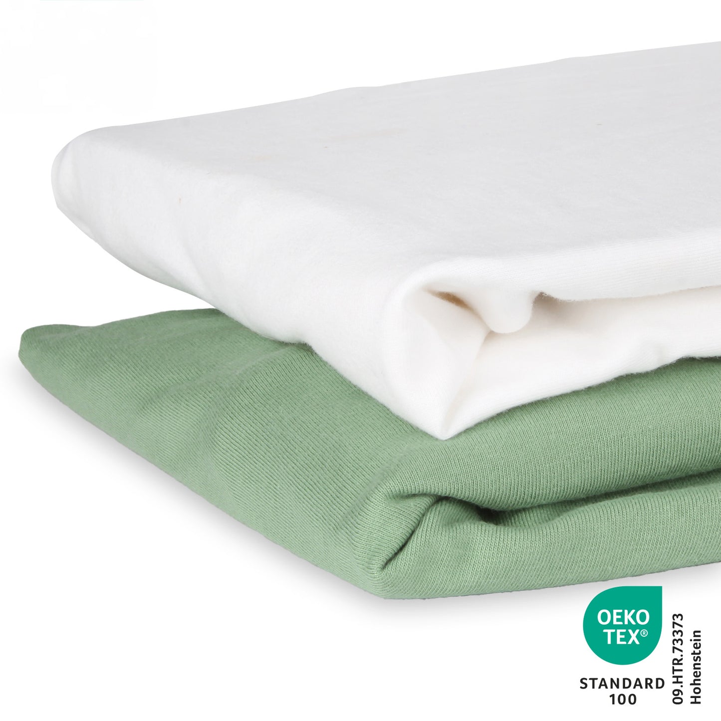 Spannbettlaken-Set für Kinderbett - 2er Pack_Grün / Weiß_1185_2 - (Bild-13)