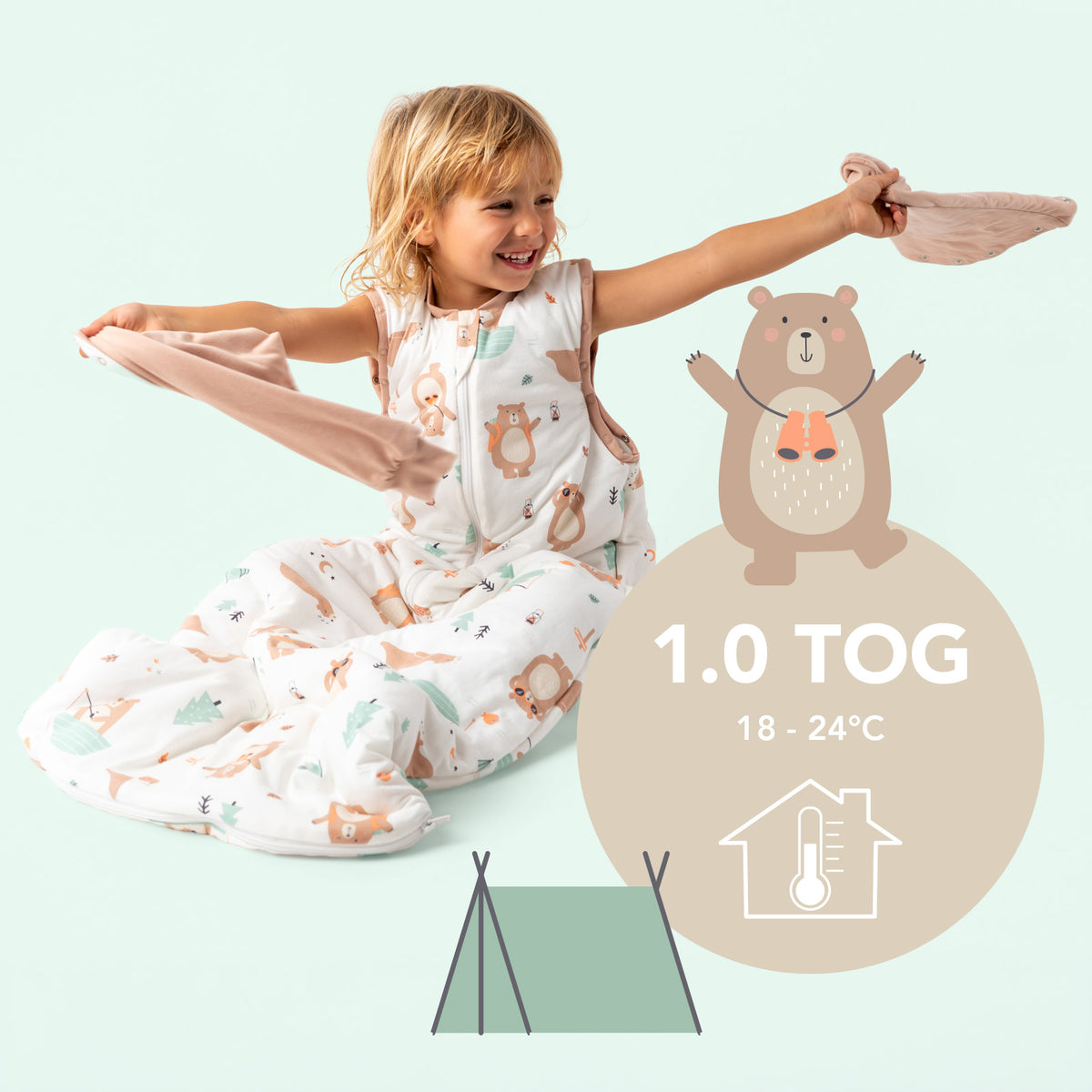 Babyschlafsack 1.0 TOG_Entdecker Bär_TOG_1187