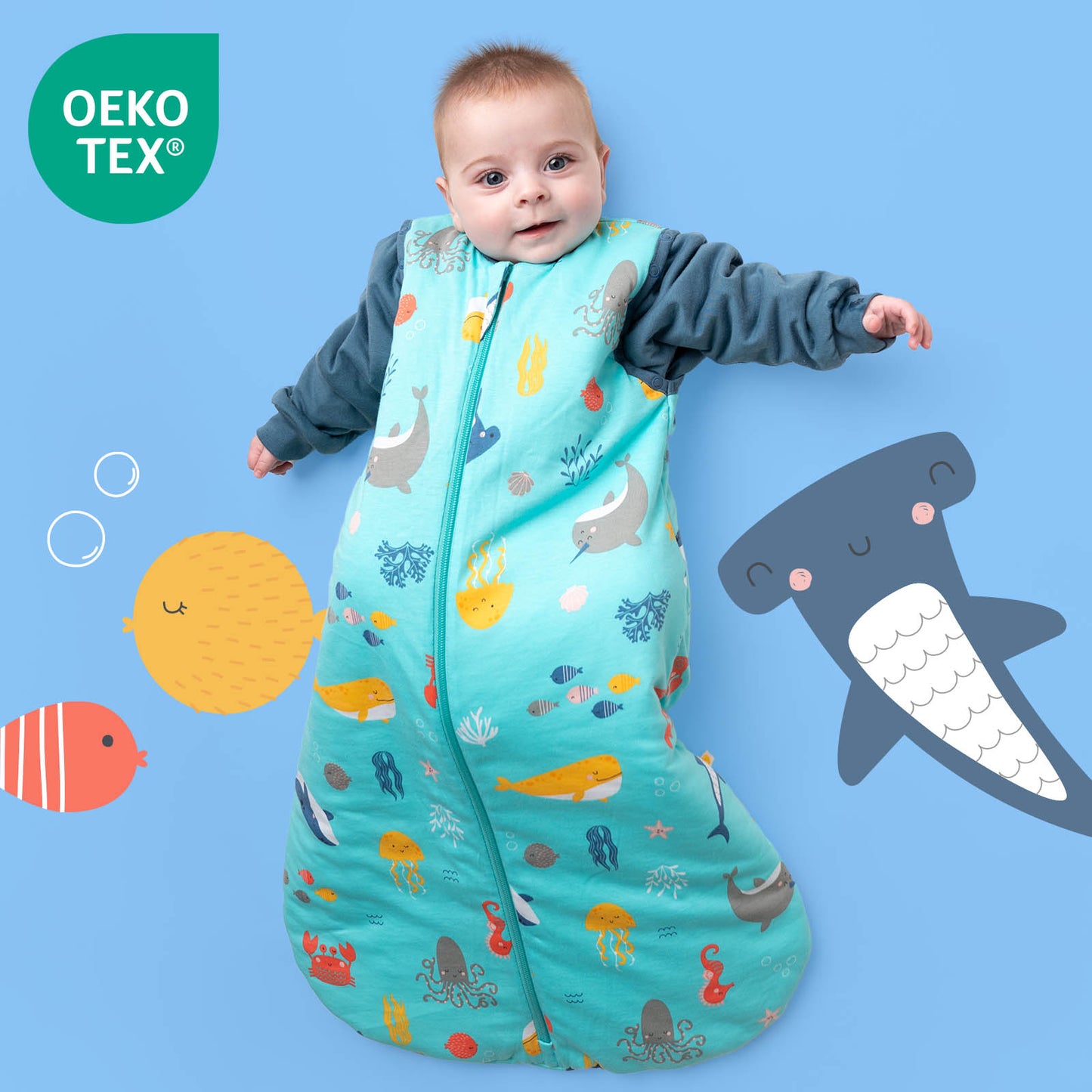 Babyschlafsack 1.0 TOG_Meerestiere_OEKOTEX_1187