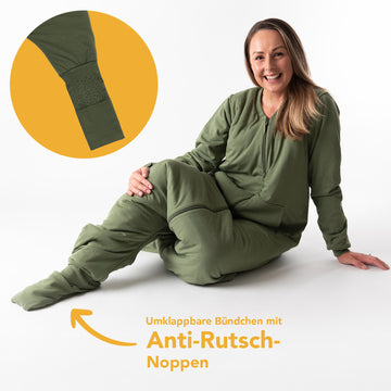 quiero schlafsack Schlafsack mit Füßen für Erwachsene mit umklappbaren Bündchen, 2.5 TOG