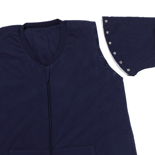 Schlafsack mit Füßen für Erwachsene mit umklappbaren Bündchen, 3.5 TOG Pastellrosa - (Bild-5)