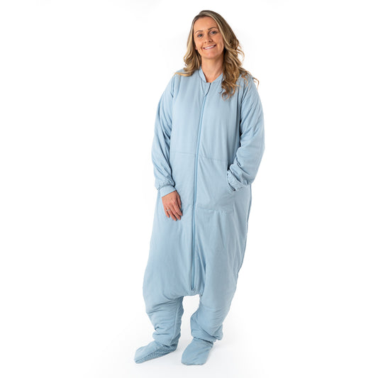 Schlafsack mit Füßen für Erwachsene mit umklappbaren Bündchen 3.5 TOG_Blue Ice_Beispielfoto_1189