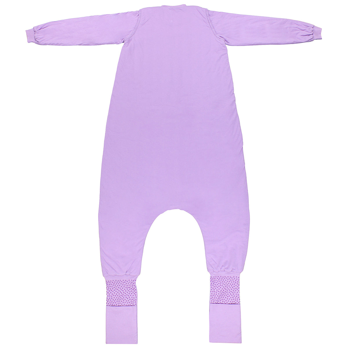 Schlafsack mit Füßen für Erwachsene mit umklappbaren Bündchen 3.5 TOG_Lavendel_Rückseite_1189