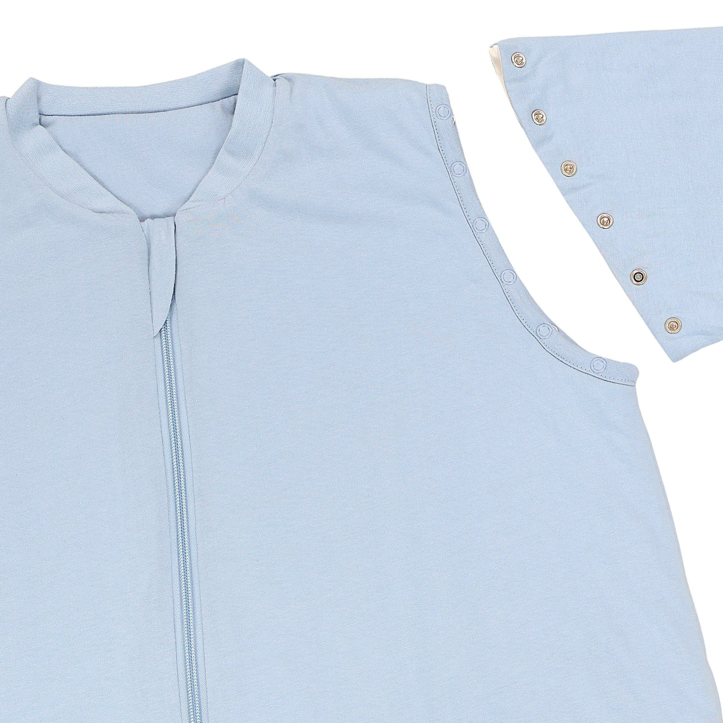 Schlafsack mit Füßen für Erwachsene mit umklappbaren Bündchen und Ärmeln 1.0 TOG_Blue Ice_Armausschnitt_1190