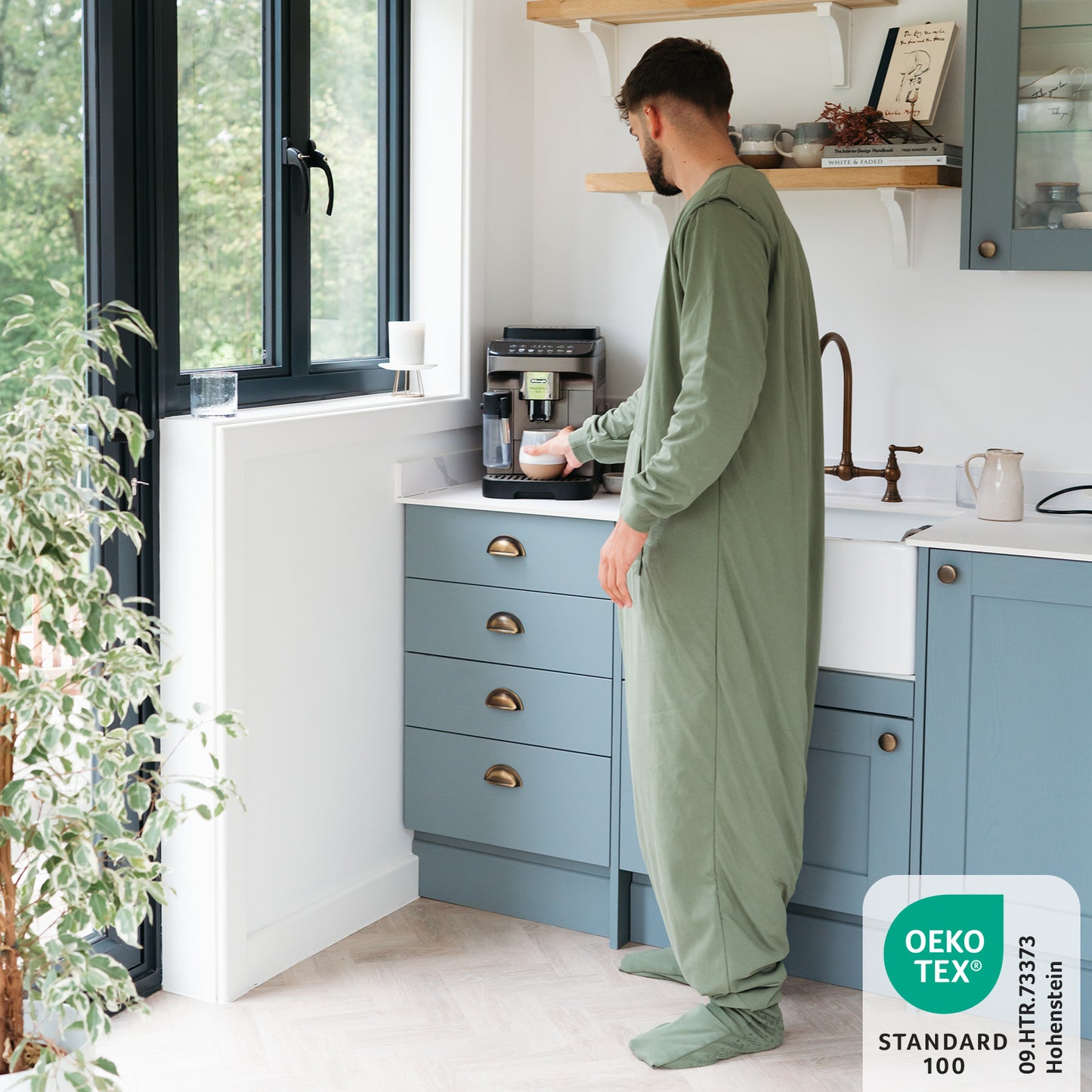 Schlafsack mit Füßen für Erwachsene mit umklappbaren Bündchen und Ärmeln 1.0 TOG_Olive_1190_2 - (Bild-9)