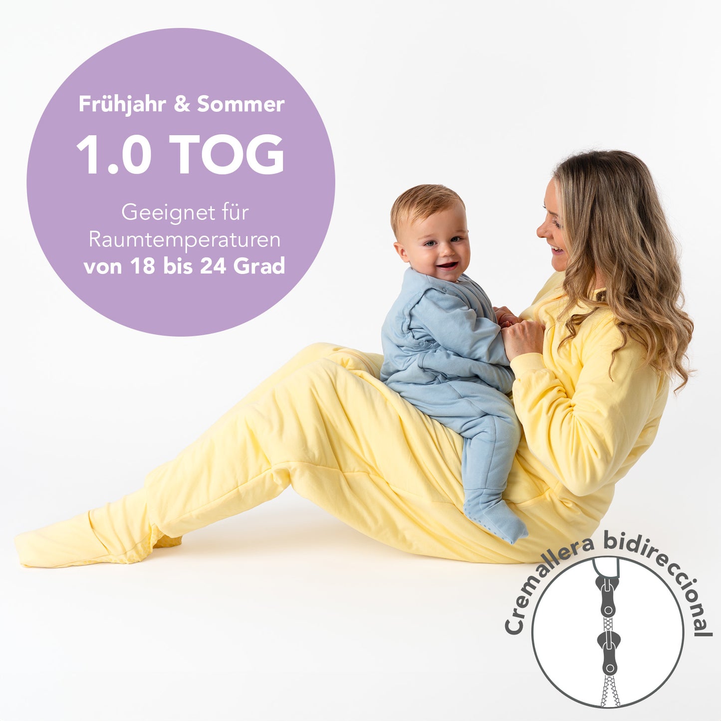 Schlafsack mit Füßen für Erwachsene mit umklappbaren Bündchen und Ärmeln 1.0 TOG_Popcorn_TOG_1190