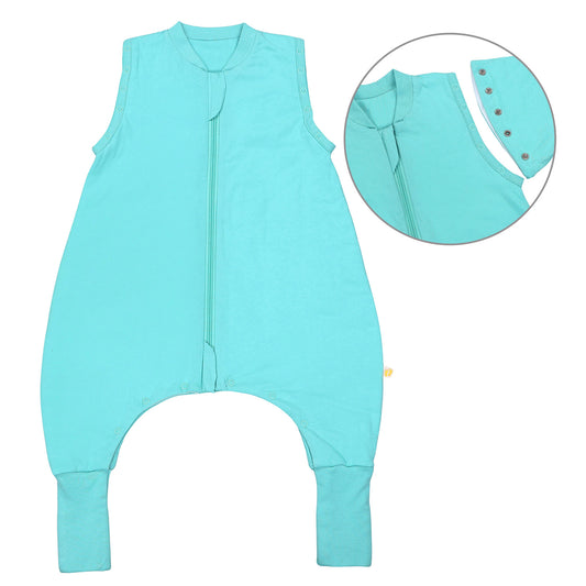 Schlafsack mit Füßen umklappbaren Bündchen und Ärmeln 1.0 TOG_Aqua_Vorderseite_1200