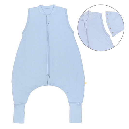 Schlafsack mit Füßen umklappbaren Bündchen und Ärmeln 1.0 TOG_Blue Ice_Vorderseite mit Armausschnitt_1200