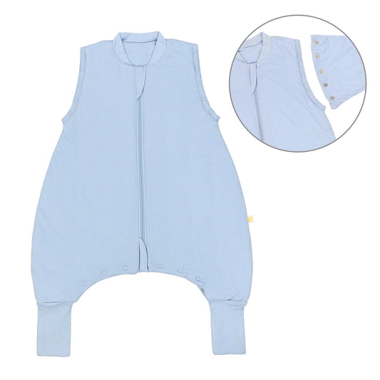 Schlafsack mit Füßen umklappbaren Bündchen und Ärmeln 1.0 TOG_Blue Ice_Vorderseite mit Armausschnitt_1200