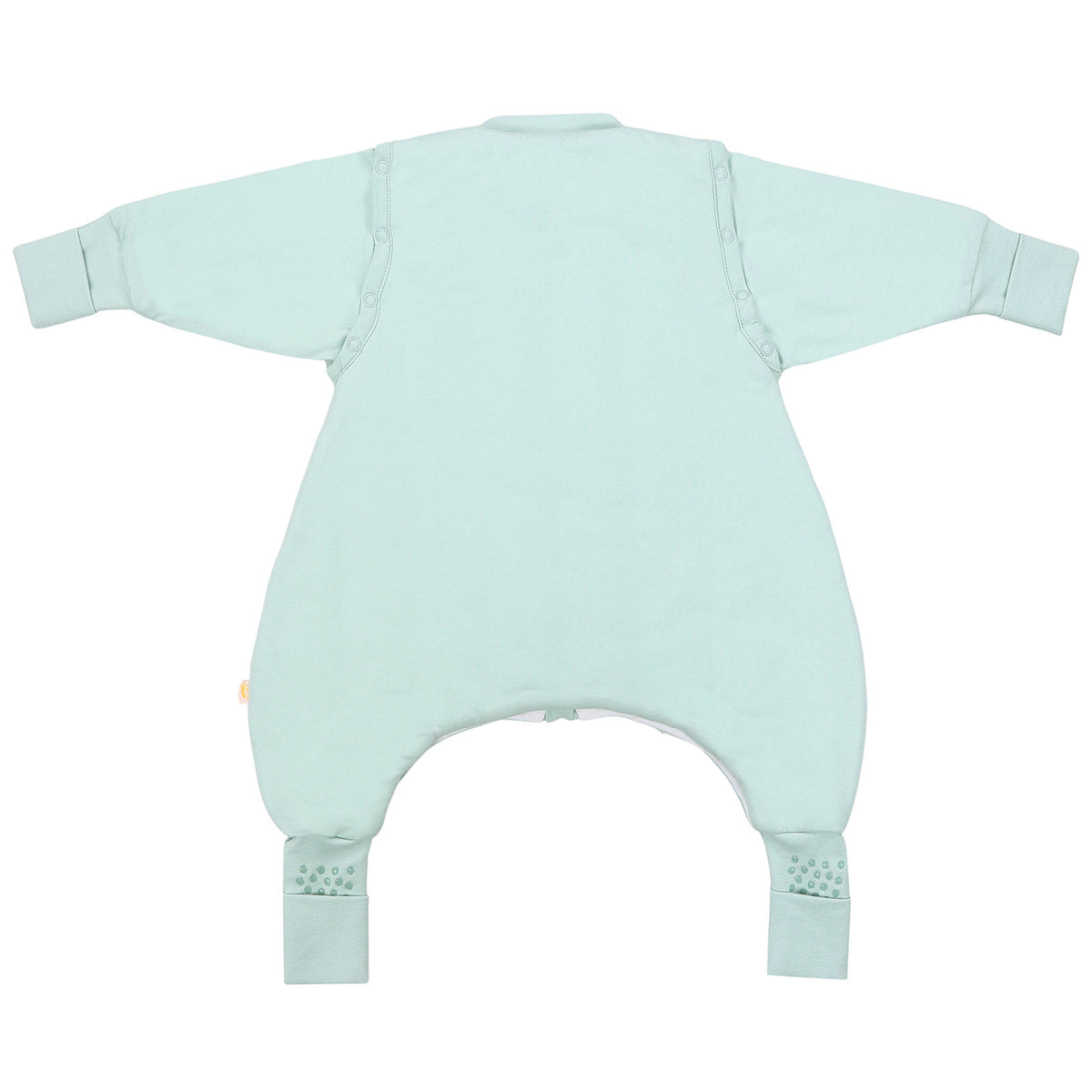 Schlafsack mit Füßen umklappbaren Bündchen und Ärmeln 1.0 TOG_Salbei_Rückseite_1200