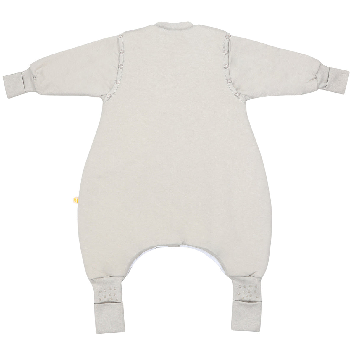 Schlafsack mit Füßen umklappbaren Bündchen und Ärmeln 1.0 TOG_Taupe_Rückseite_1200