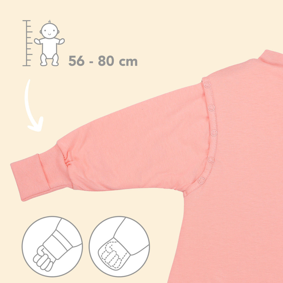 Babyschlafsack 1.0 TOG_Pfirsich_Beispielfoto_1201