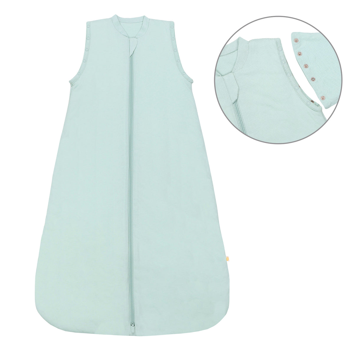 Babyschlafsack 1.0 TOG_Salbei_Vorderseite mit Armausschnitt_1201