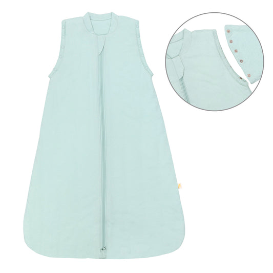 Babyschlafsack 1.0 TOG_Salbei_Vorderseite mit Armausschnitt_1201