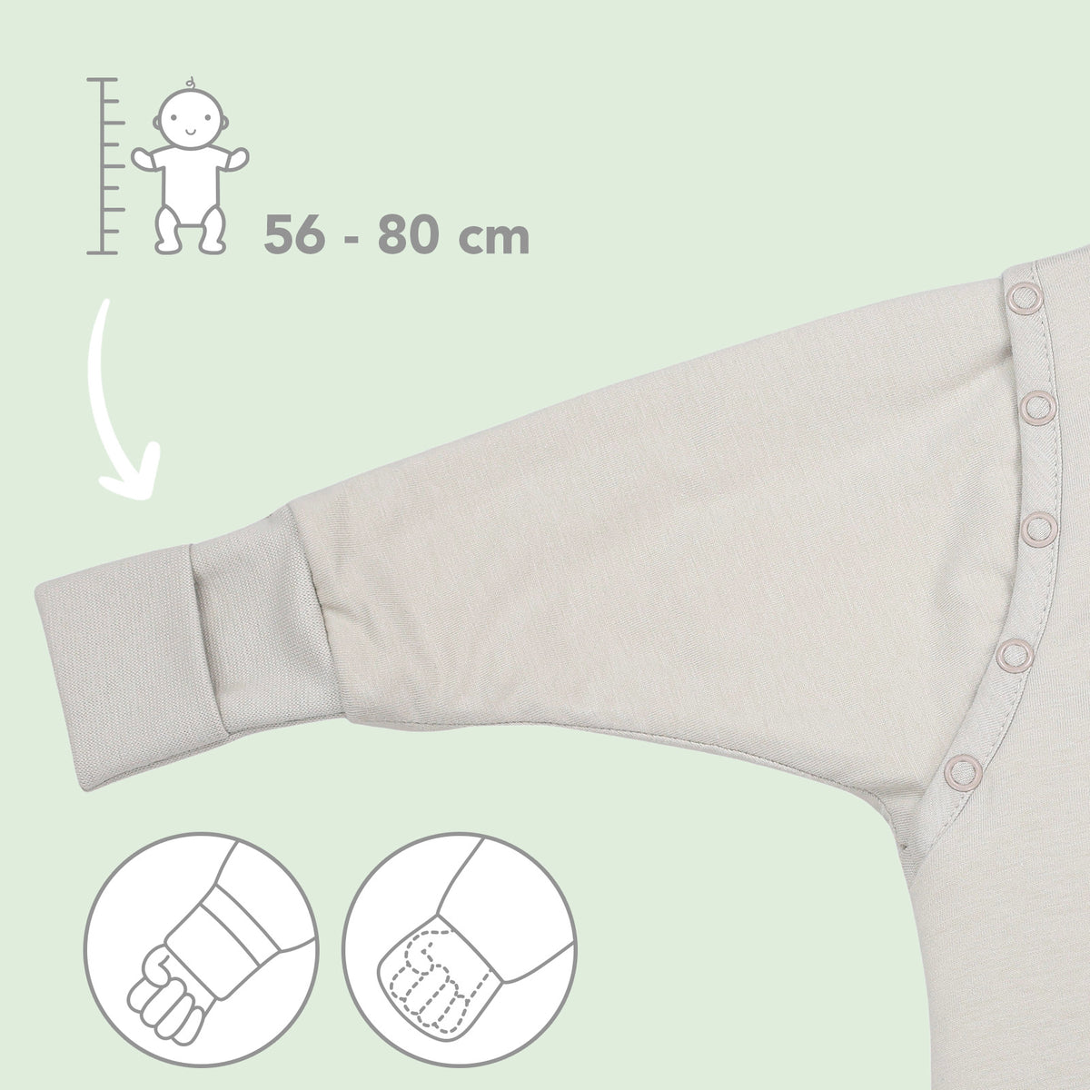 Babyschlafsack 1.0 TOG_Taupe_Beispielfoto_1201