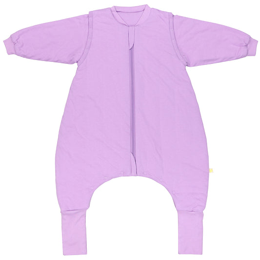 Schlafsack mit Füßen und umklappbaren Bündchen 2.5 TOG_Lavendel_Vorderseite_1202