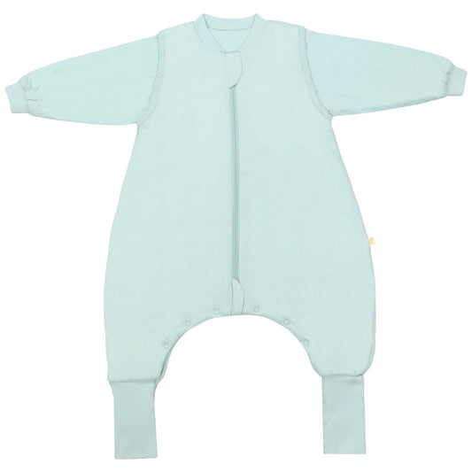 Schlafsack mit Füßen und umklappbaren Bündchen 2.5 TOG_Salbei_Vorderseite_1202