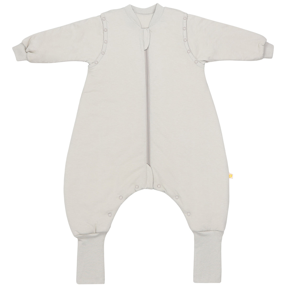 Schlafsack mit Füßen und umklappbaren Bündchen 2.5 TOG_Taupe_Vorderseite_1202