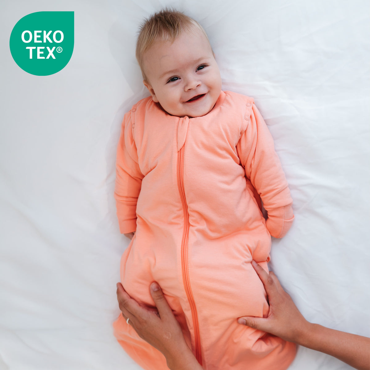 Babyschlafsack 2.5 TOG_Pfirsich_OEKOTEX_1203