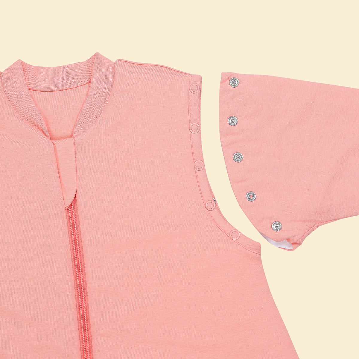 Babyschlafsack 2.5 TOG_Pfirsich_Armausschnitt_1203