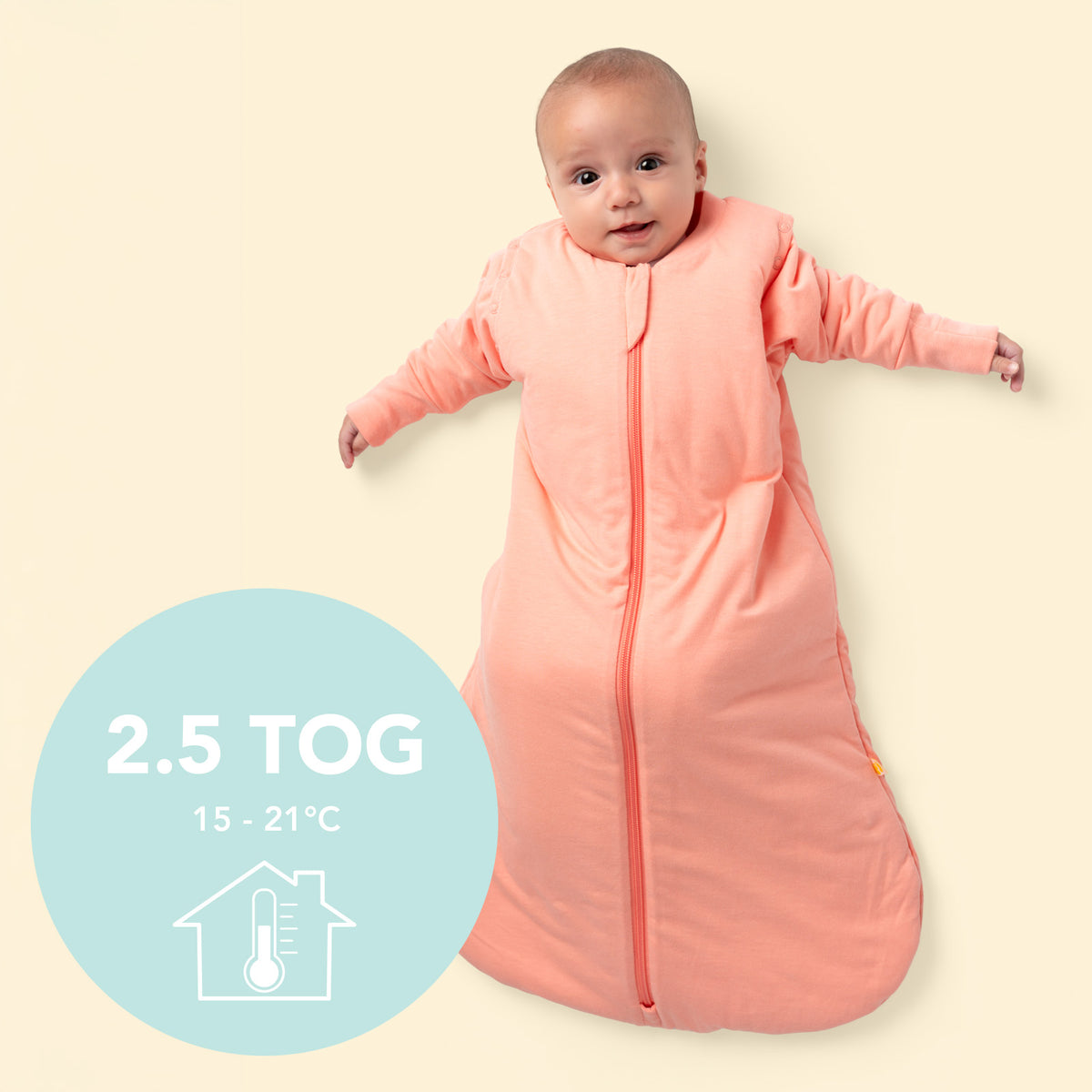 Babyschlafsack 2.5 TOG_Pfirsich_TOG_1203