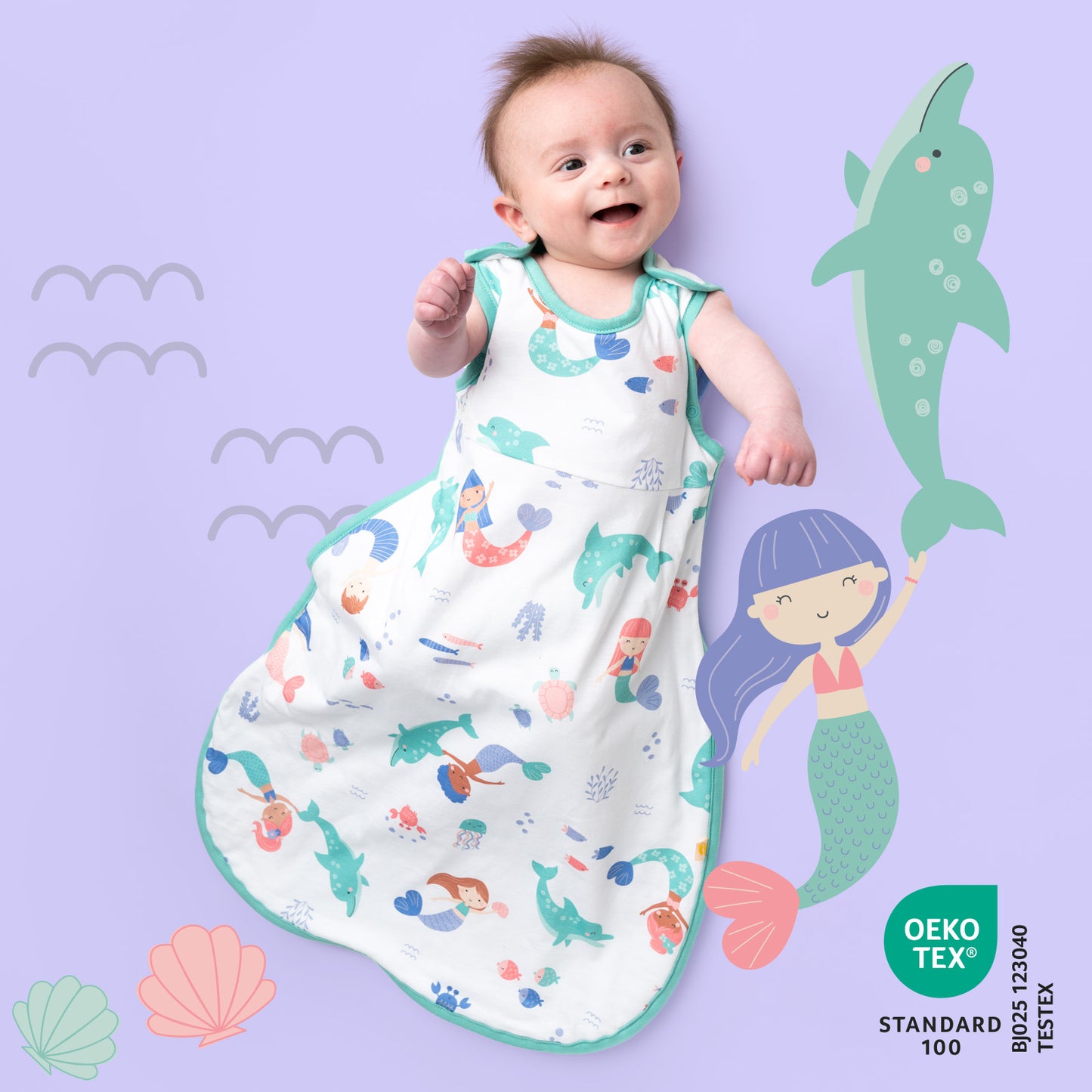Babyschlafsack 1.0 TOG_Meerjungfrau_OEKOTEX_1204