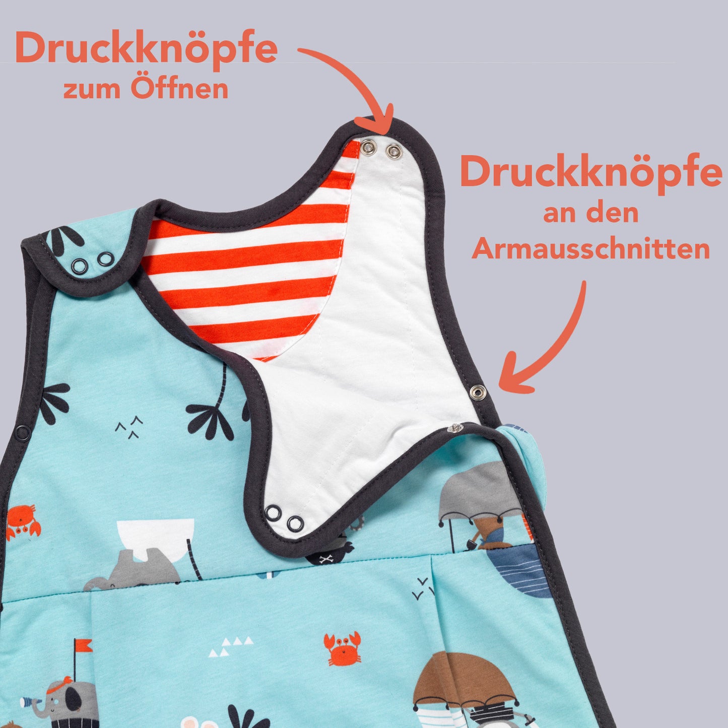 Babyschlafsack 1.0 TOG_Pirat_Armausschnitt_1204