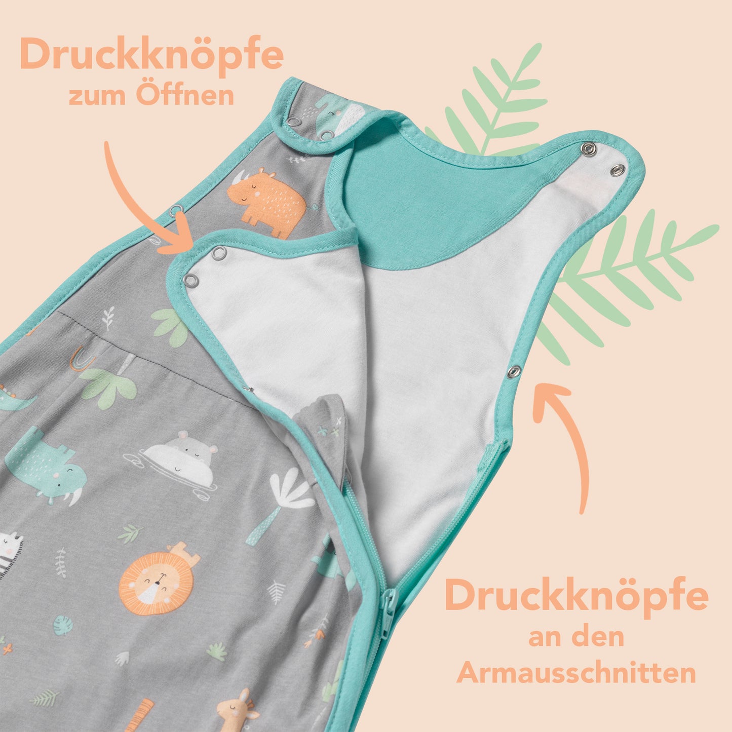 Babyschlafsack 1.0 TOG_Safari_Armausschnitt_1204