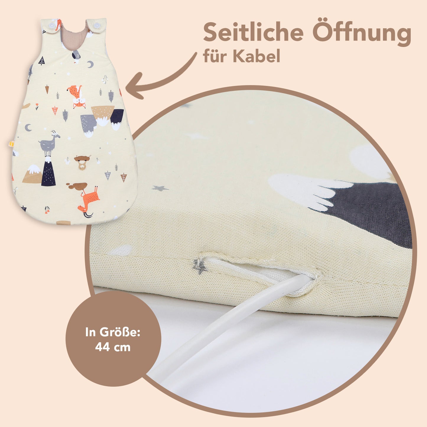 Babyschlafsack 2.5 TOG_Bergtiere_Detailaufnahme3_1205