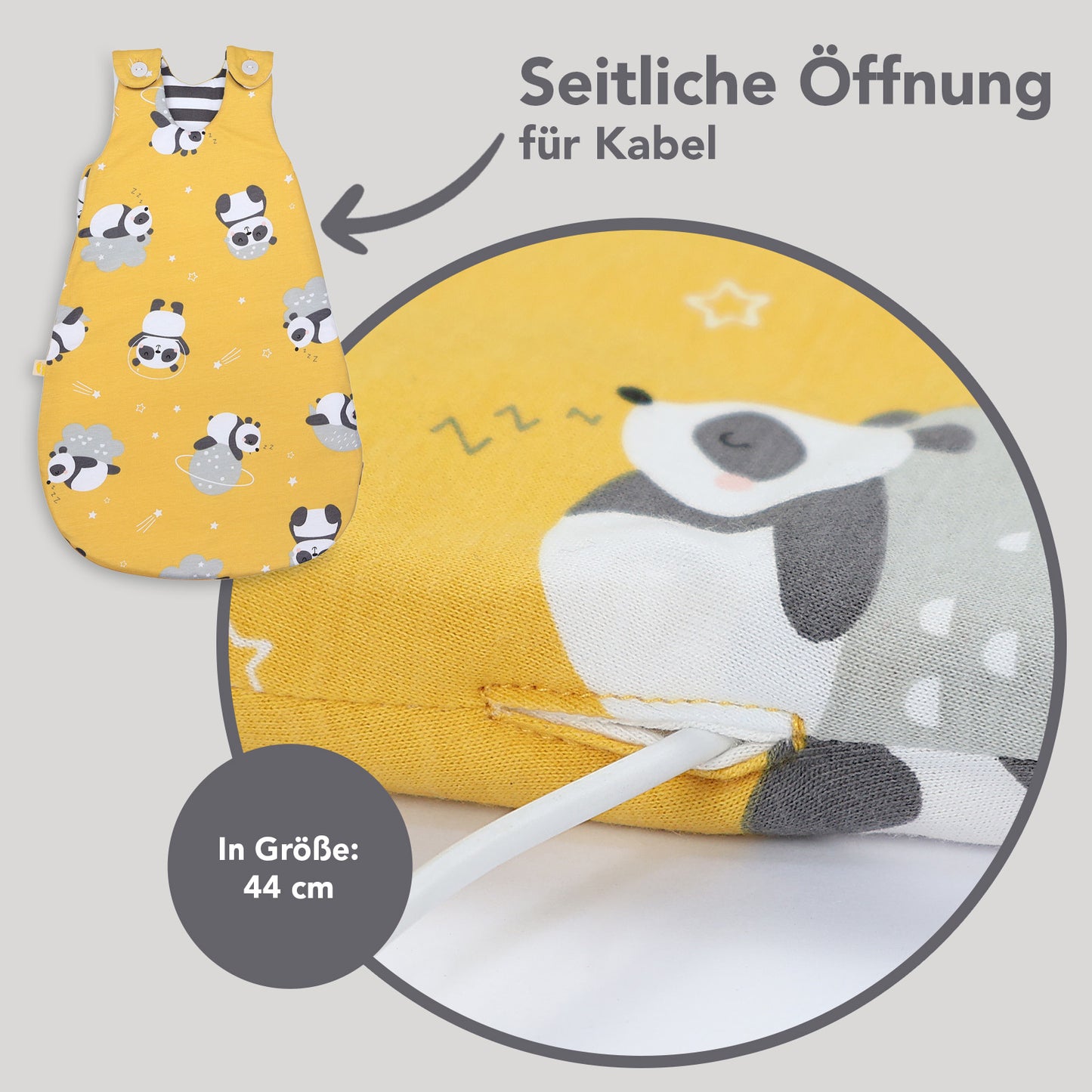 Babyschlafsack 2.5 TOG_Panda_Detailaufnahme3_1205