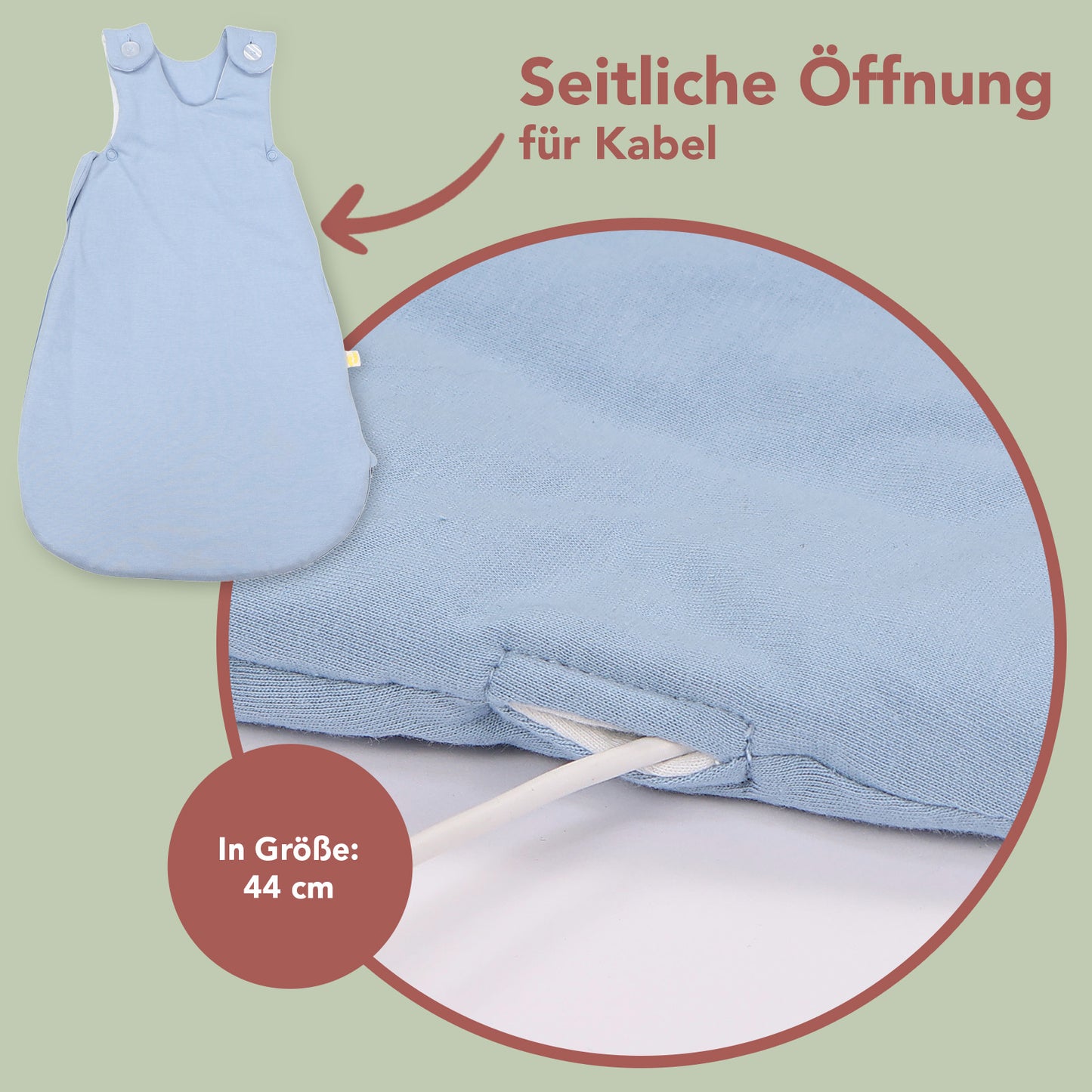 Babyschlafsack 1.0 TOG_Blue Ice_Detailaufnahme3_1206