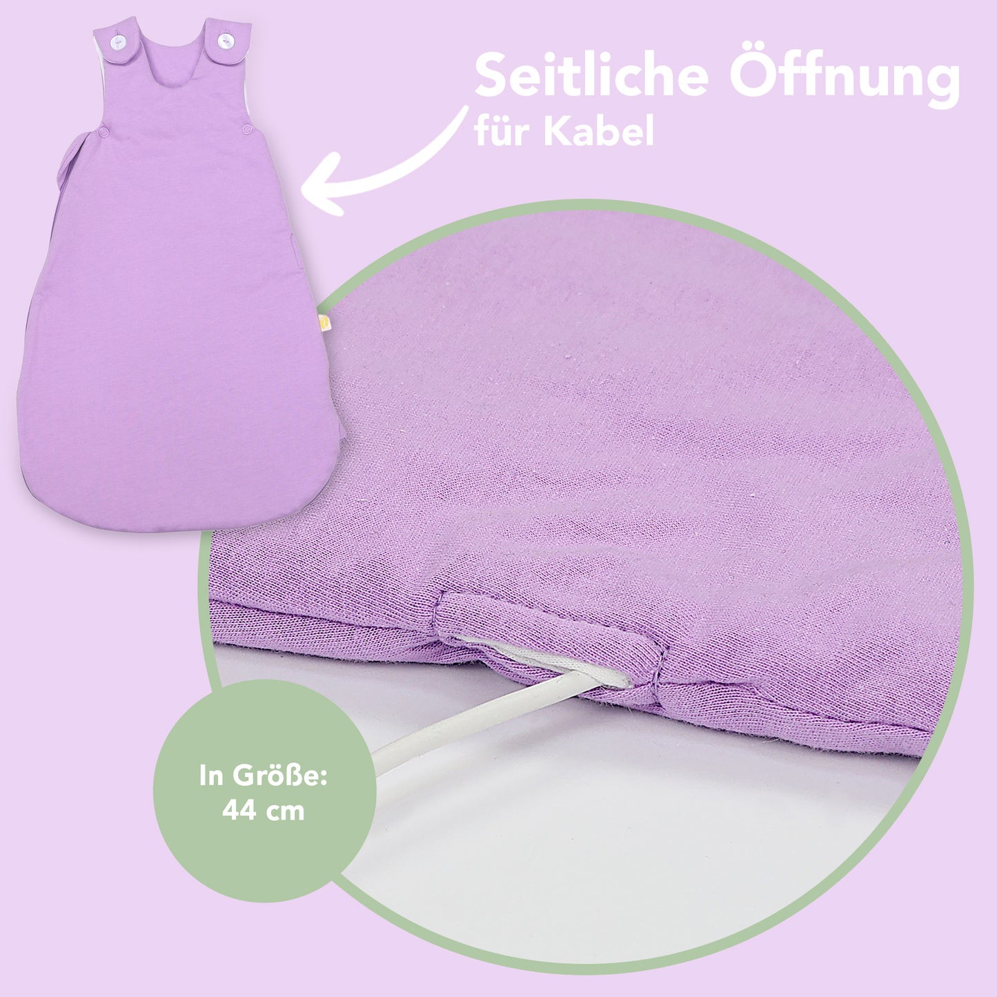 Babyschlafsack 1.0 TOG_Lavendel_Detailaufnahme3_1206