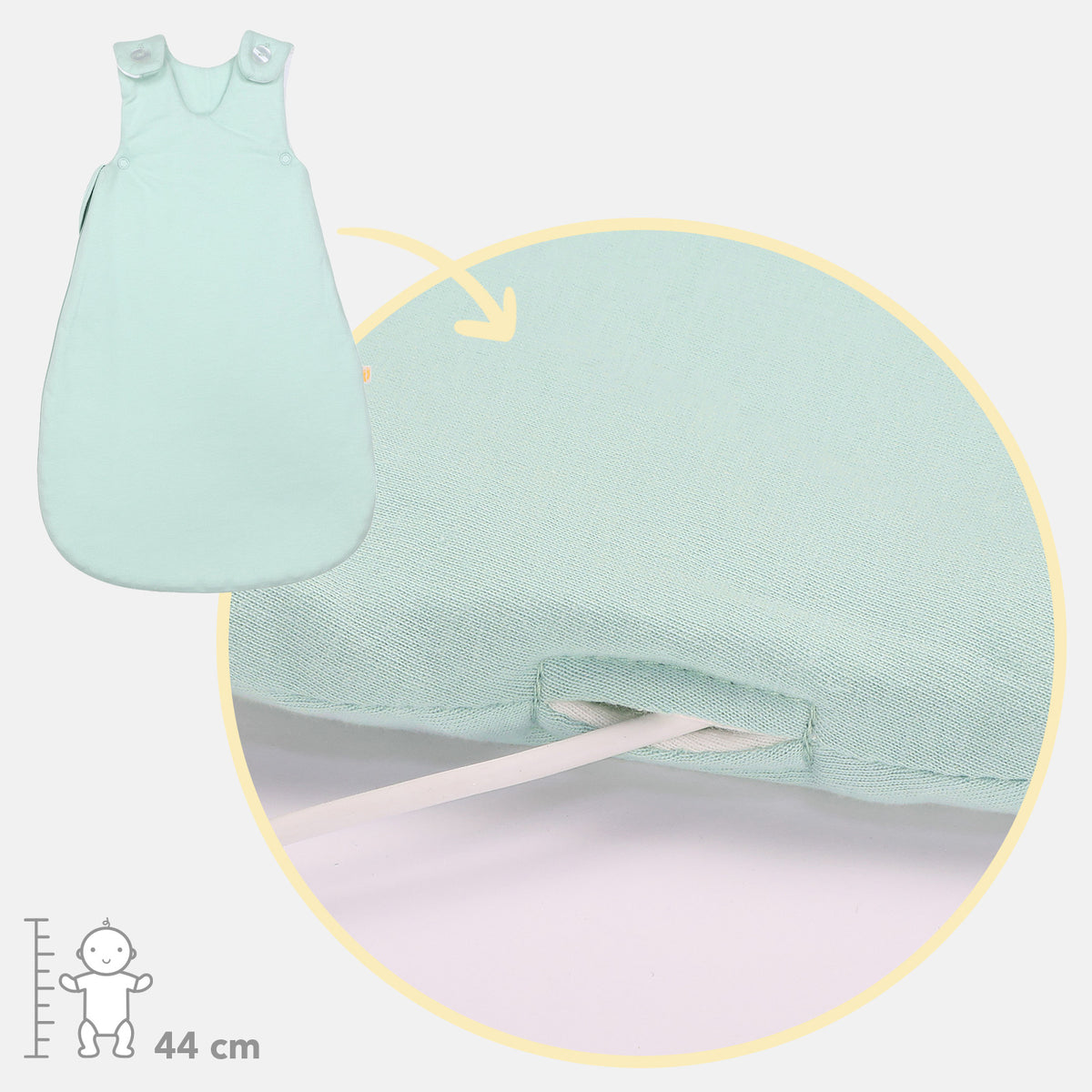 Babyschlafsack 1.0 TOG_Salbei_Detailaufnahme3_1206