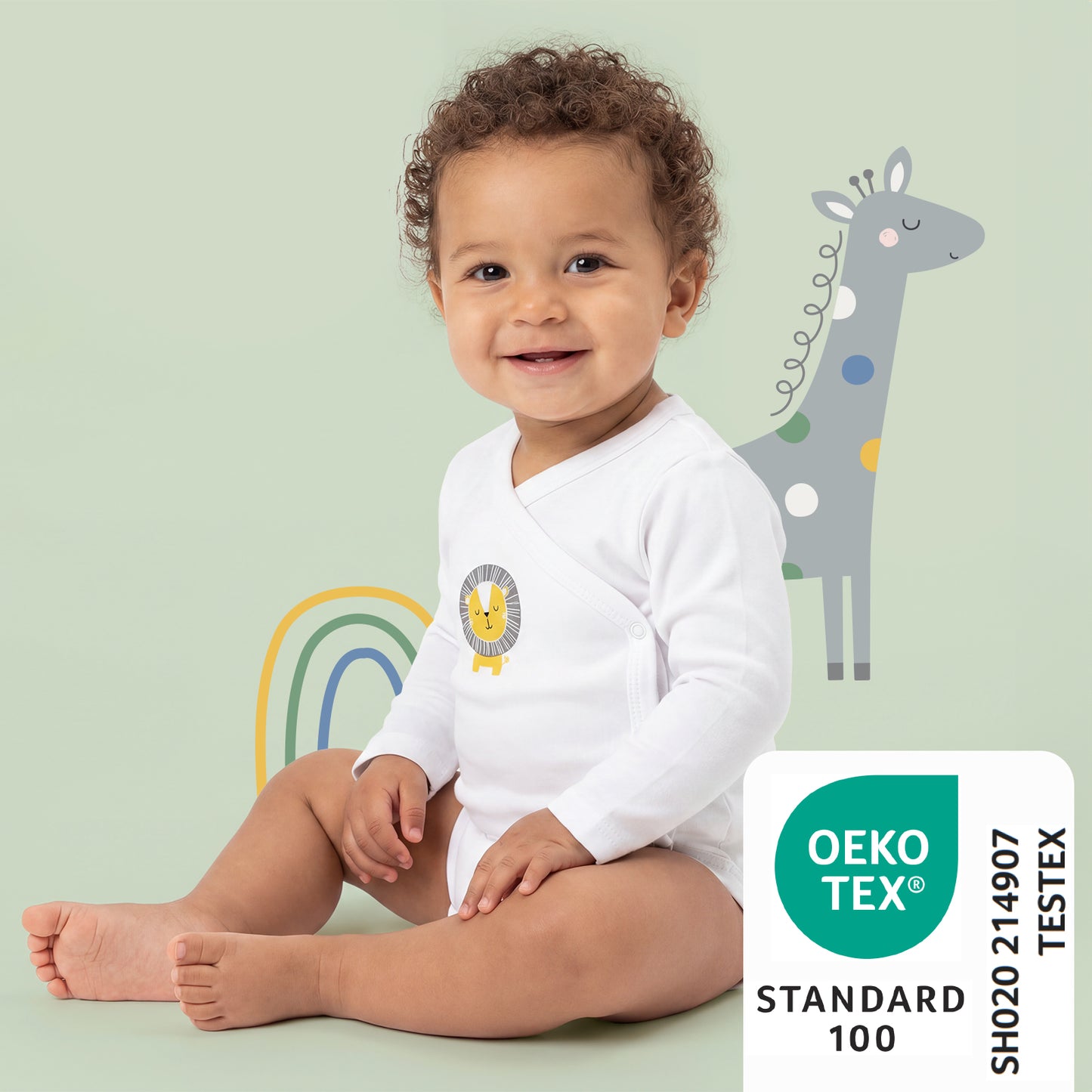 Bio Baby-Wickelbodys langarm 3er-Pack_Tierfreunde_OEKOTEX_1208